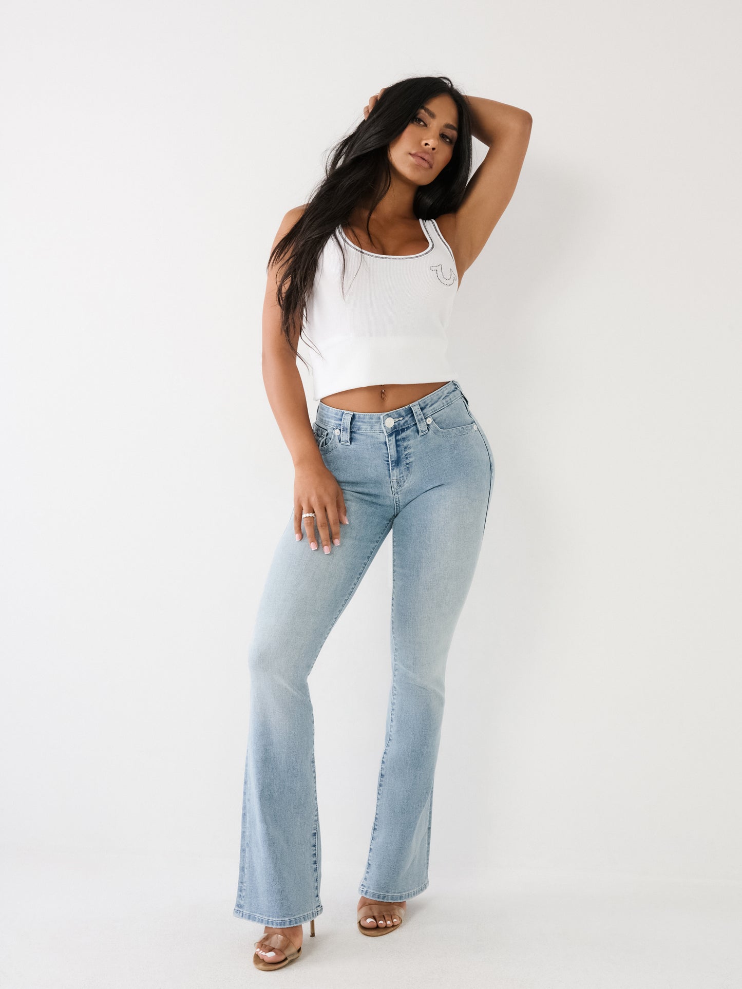 True Religion - Becca Mid Rise Bootcut Flap