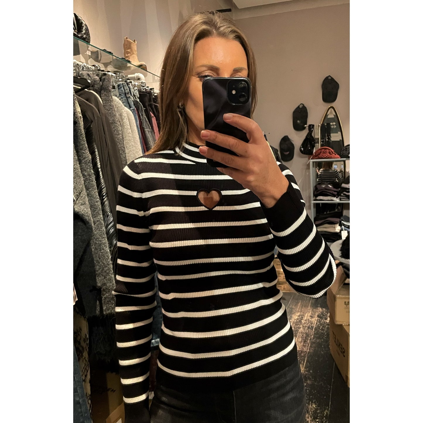 French Connection - Melrose Heart Cut Out Jumper