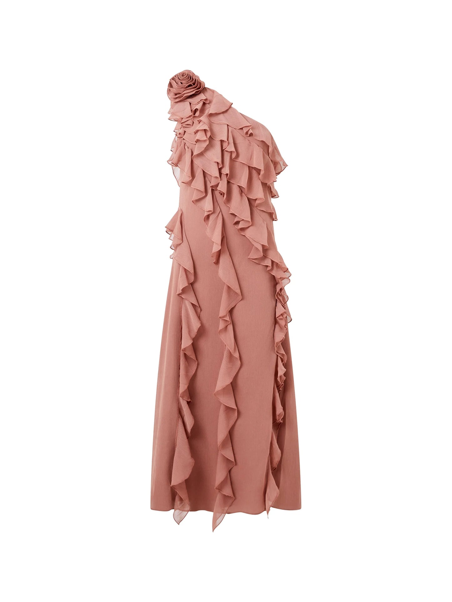 French Connection - Oskar Georgette Ruffle Midi Dress