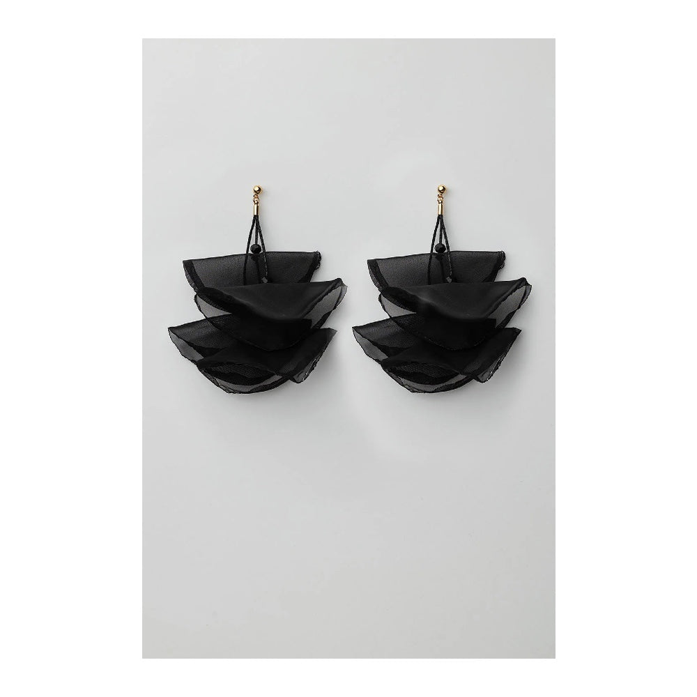 Bow 19 - Flowy Earrings Black