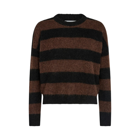 Svart och brun randig stickad tröja från co´couture