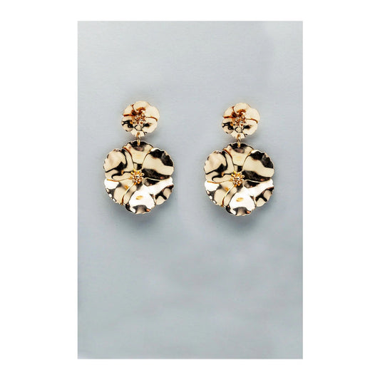 Bow 19 - Flower Twin Earrings Gold