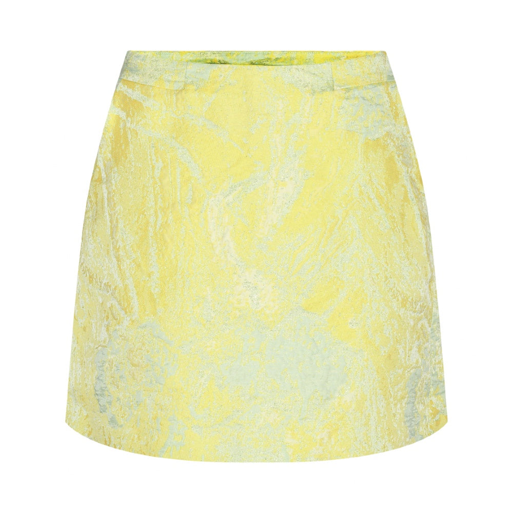 Co´couture - Simone Jacquard Mini Skirt Lemon