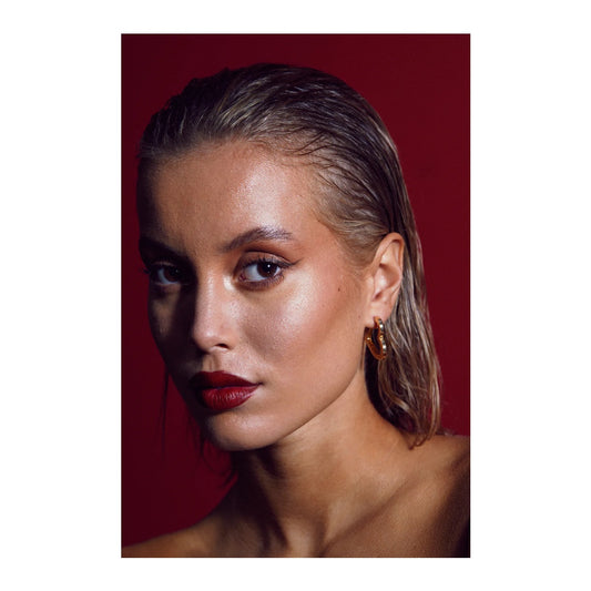 Heart Earrings gold Bow 19