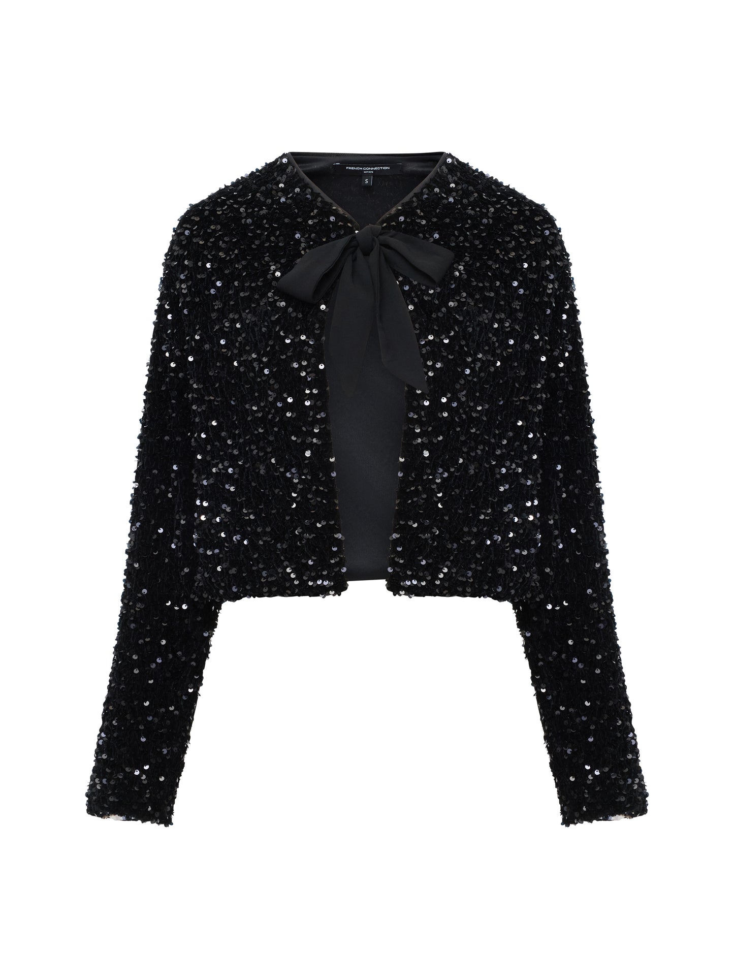 French Connecion - Monet Sequin Bow Tie Cardigan