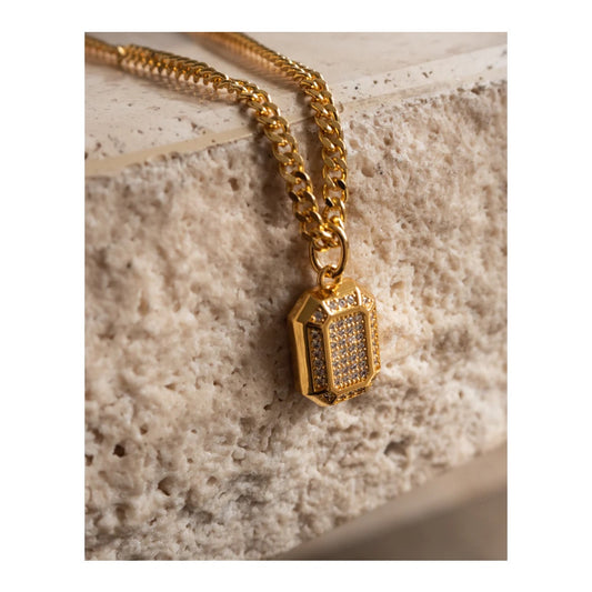 Luv Aj - Faceted diamond pendant necklace
