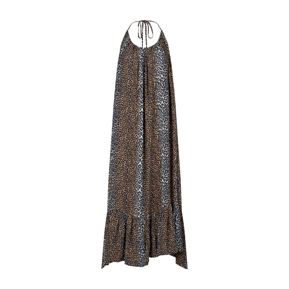 Notes du Nord - Taylor halterneck dress leopard