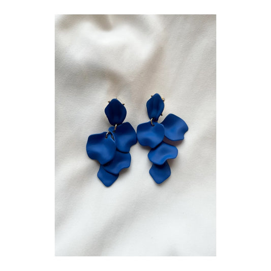 Bow 19 fall earrings thin dark blue