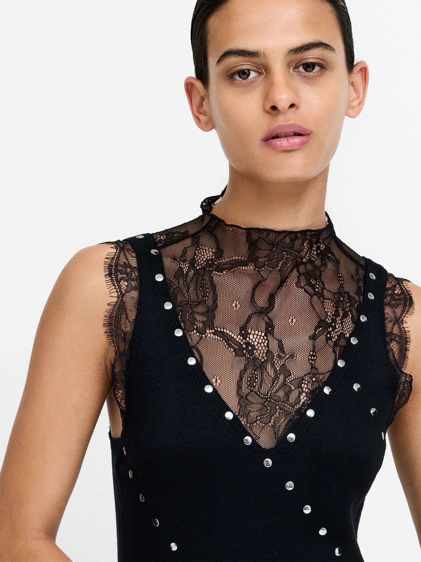 French Connection - Mari Stud and Lace Dress