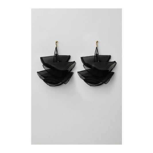 Bow 19 - Flowy Earrings Black