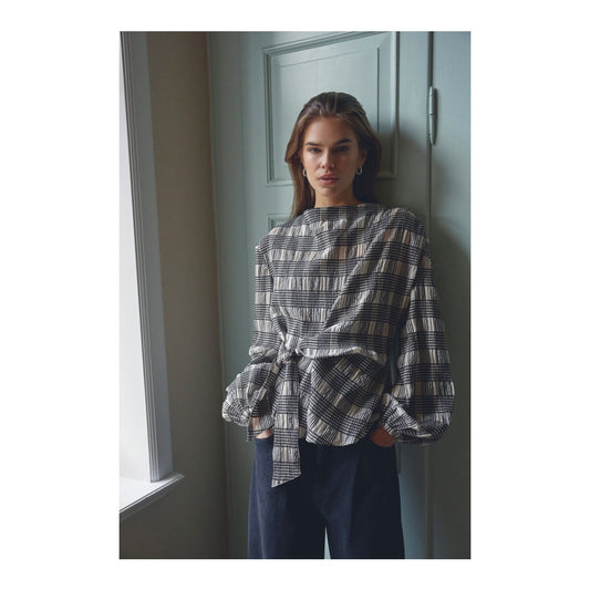 Co´couture - Chandler Check Tie Blouse
