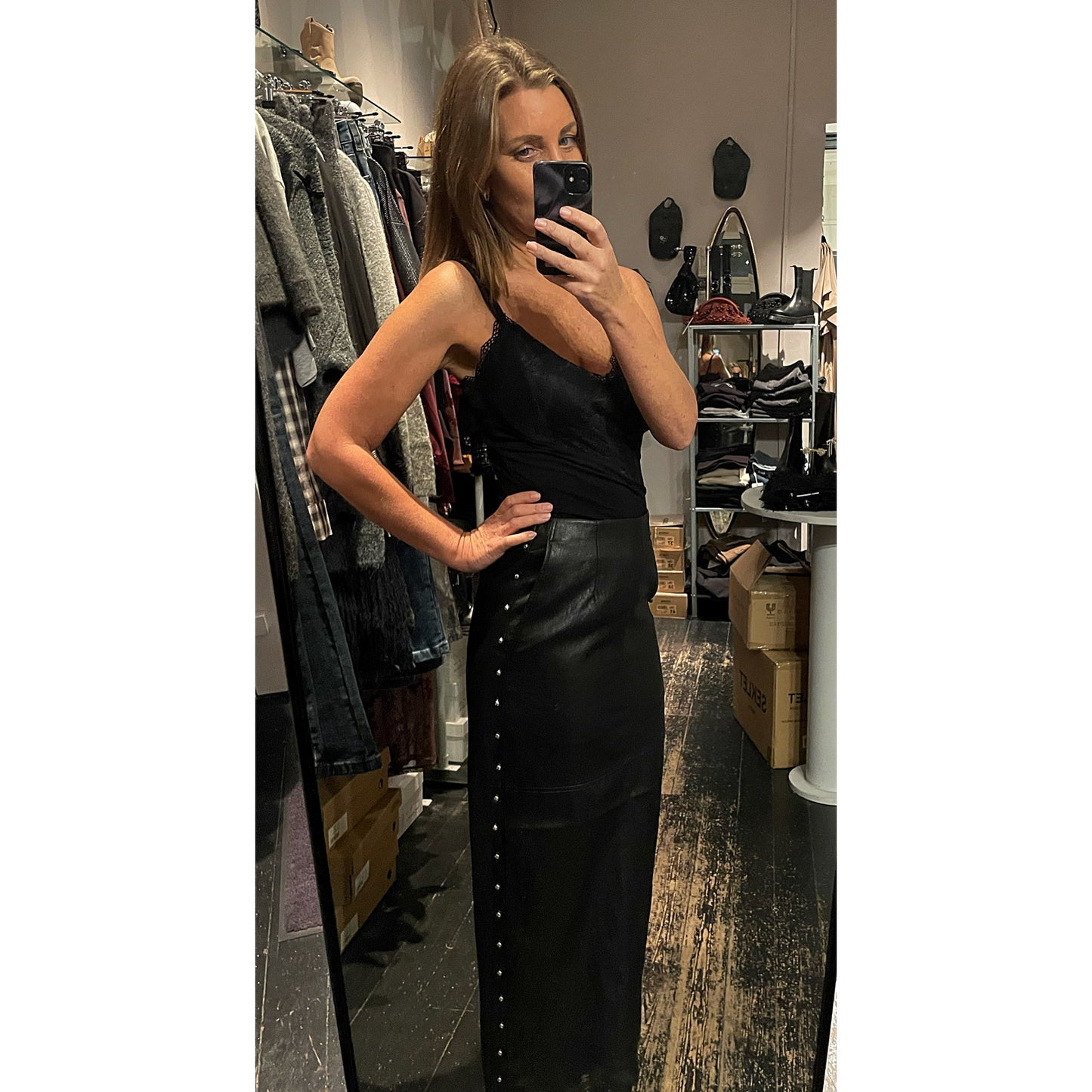 Co´couture - Gitt Stud Skirt Black