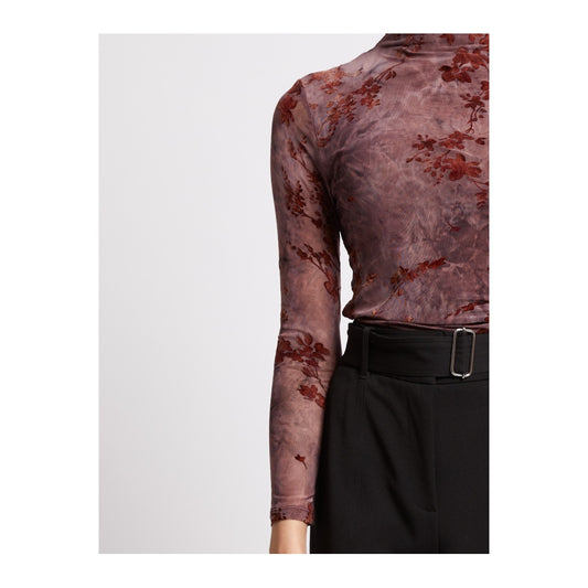 French Connection - Kenny Mesh Velvet Burnout Top