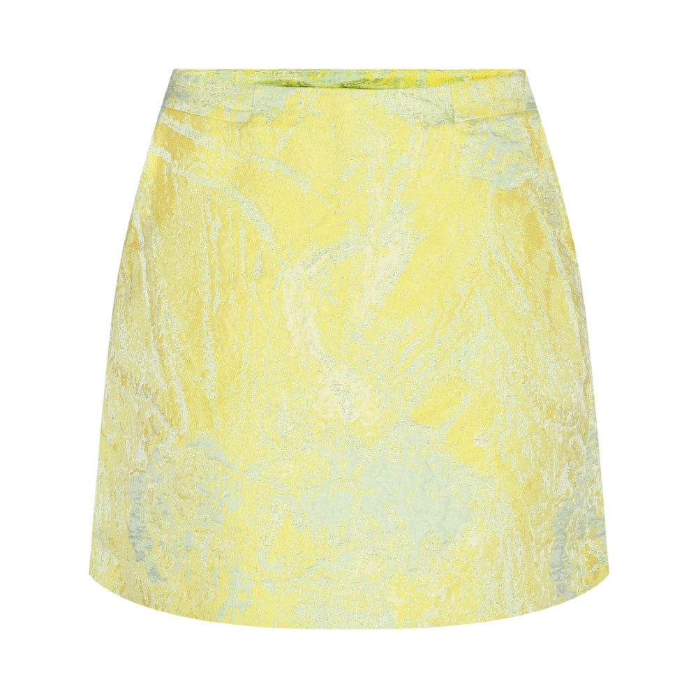 Co´couture - Simone Jacquard Mini Skirt Lemon