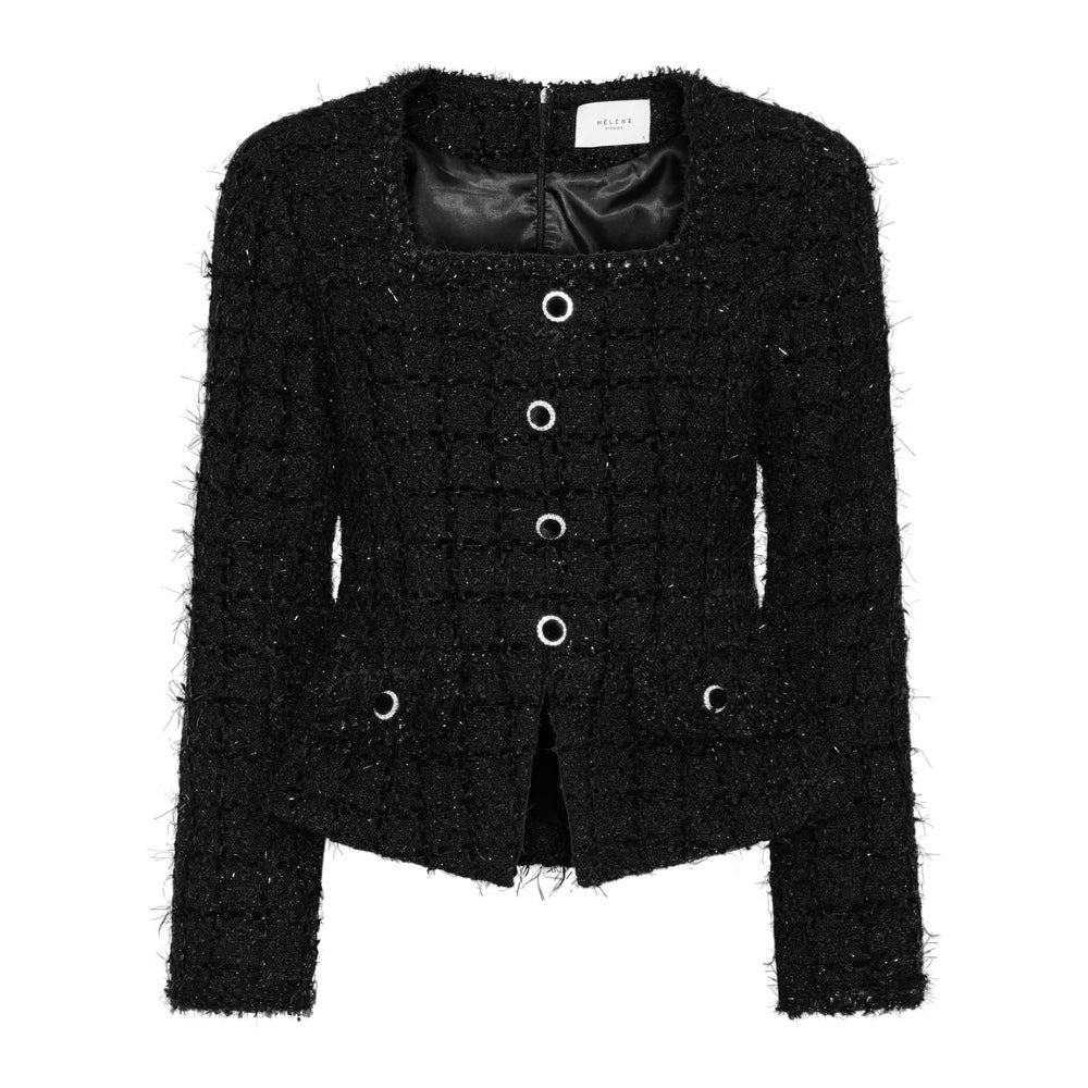 Helene Studios - Solange Tweed Blazer Top
