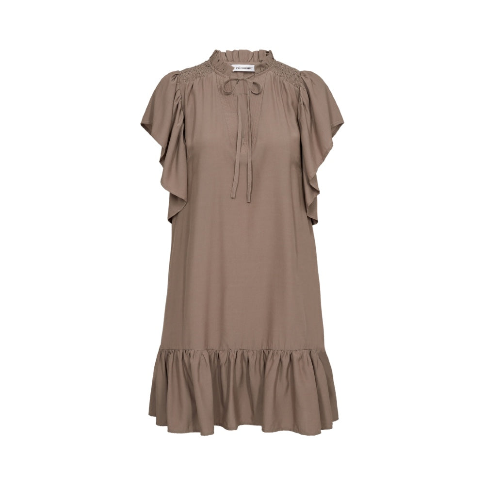 Co´couture - Tora Frill Dress Walnut