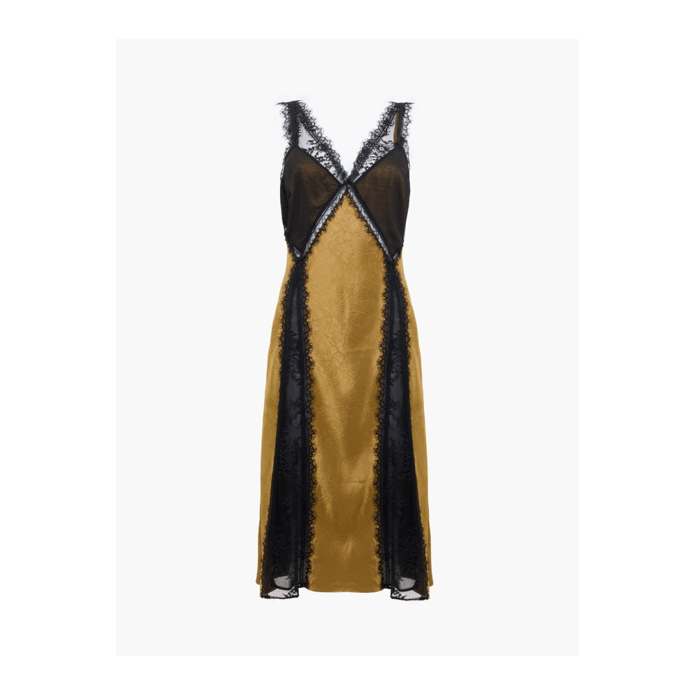 French Connection - Tory Satin Lace Mix Slip Dress