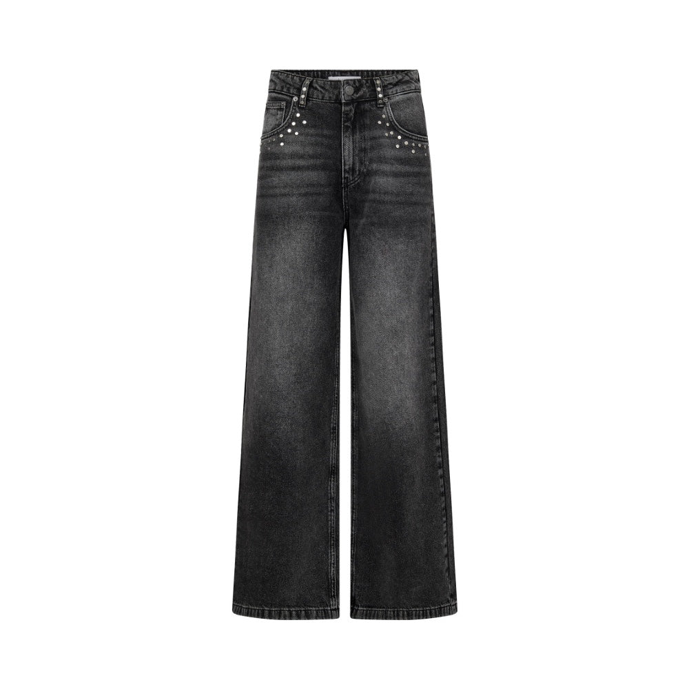 Co´couture - Vicky Stud Wide Jeans Black