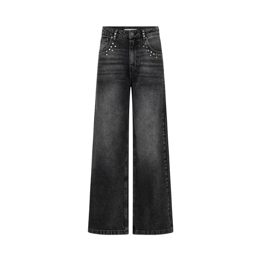 Co´couture - Vicky Stud Wide Jeans Black