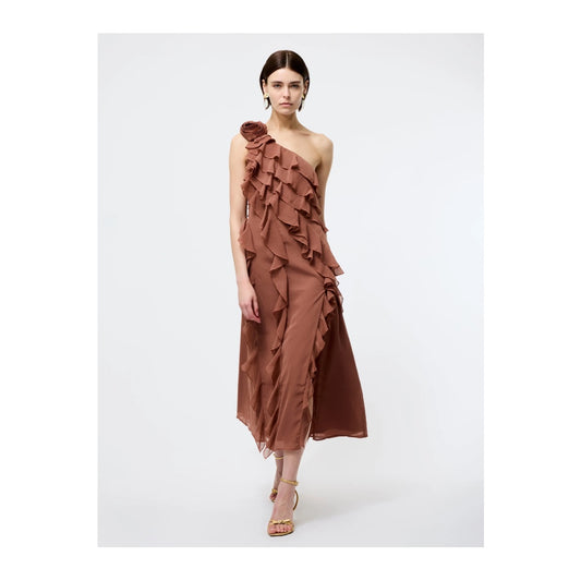 French Connection - Oskar Georgette Ruffle Midi Dress