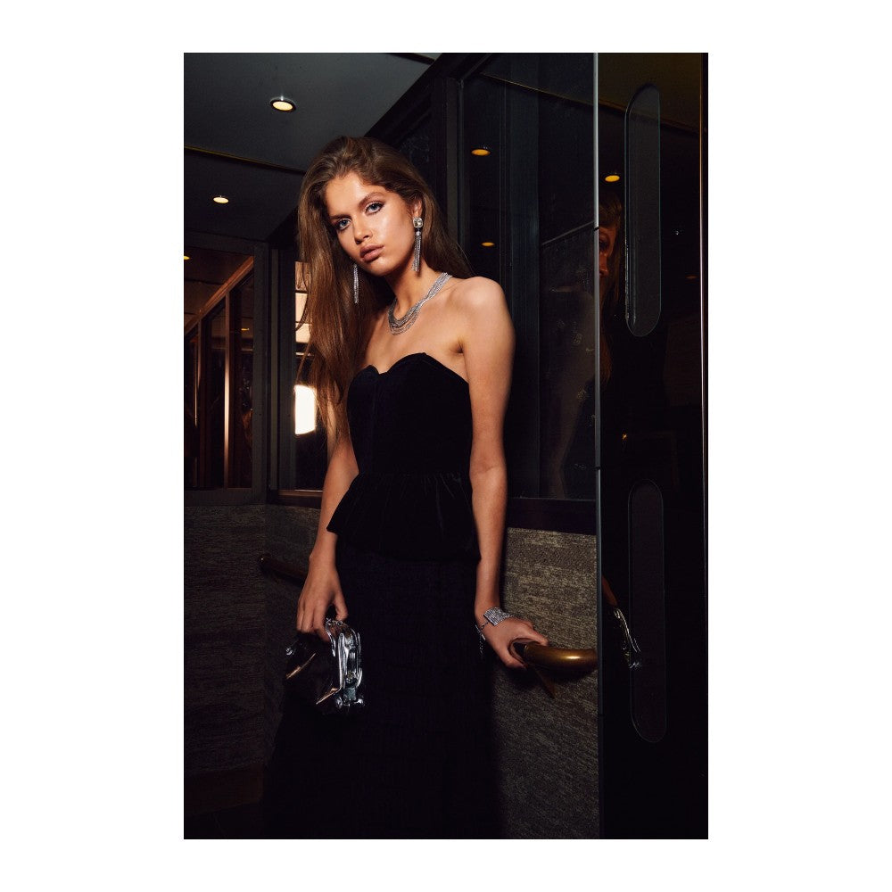 Bow 19 - Strass Multi Row Necklace