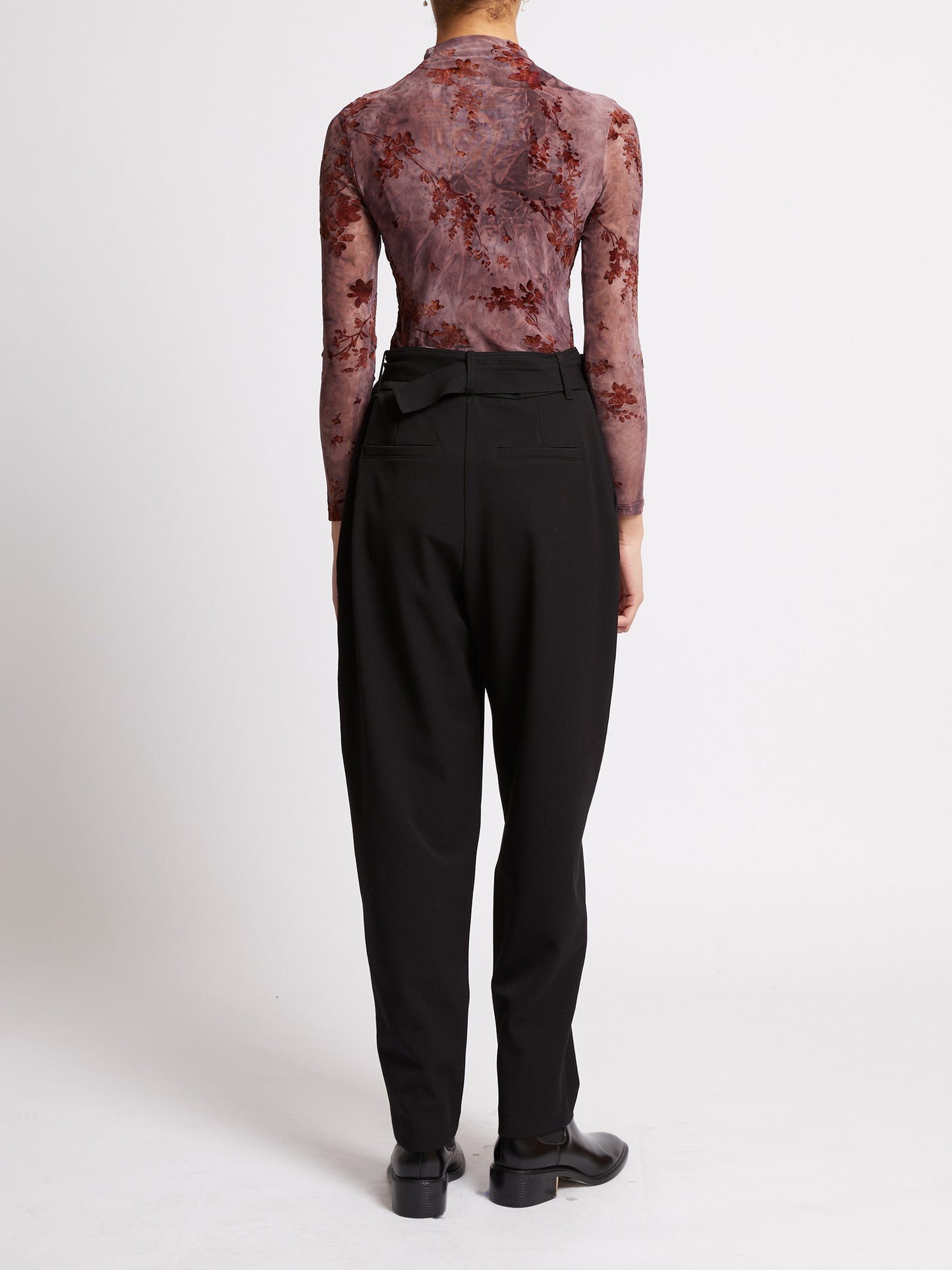 French Connection - Kenny Mesh Velvet Burnout Top