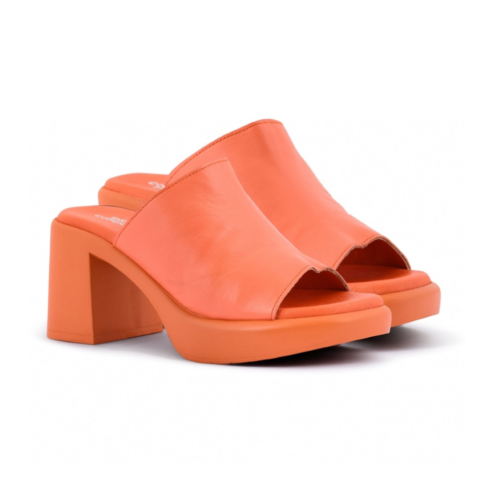 Orange platå sko från shoe biz